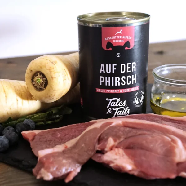 Auf der PHirsch Nassfutter Hirsch für Hunde – Bild 2