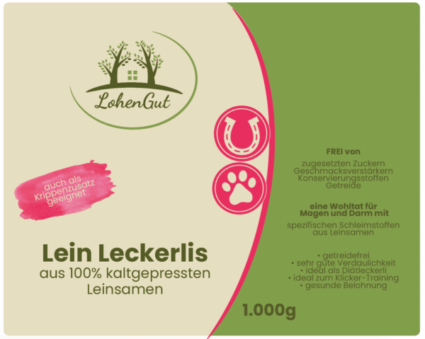 LohenGut </br>- Leckerli für Pferde und Hunde -</br>aus braunem Leinsamen – Bild 2